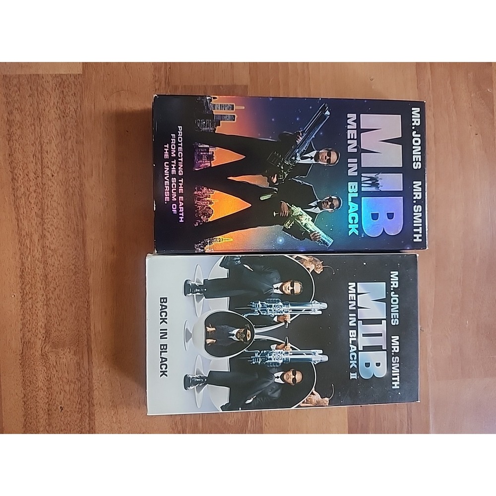 MIB Men In Black 1 2 I II One Two VHS Lot - Works Will Smith Tommy Lee Jones